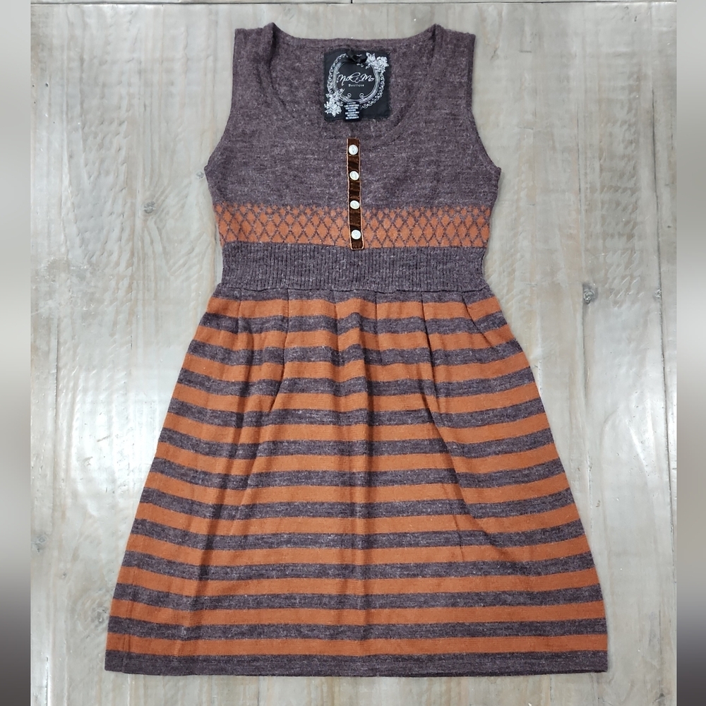 Nick & Mo Womens Striped Purple and Orange Knit Dress Size S #D2509-0085